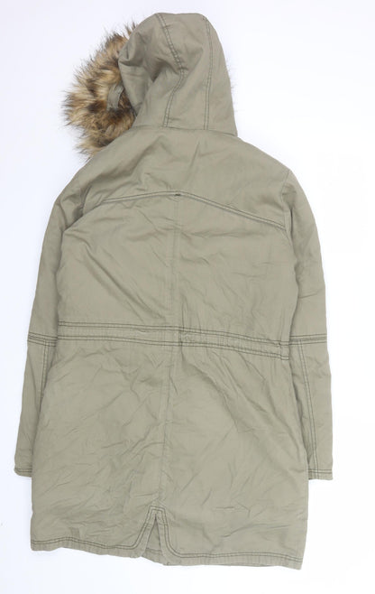 Womens UK Size 10 NEXT Green Parka Coat
