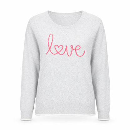 Gap Women Grey Love Cotton Jumper Size S Crew Neck Pullover