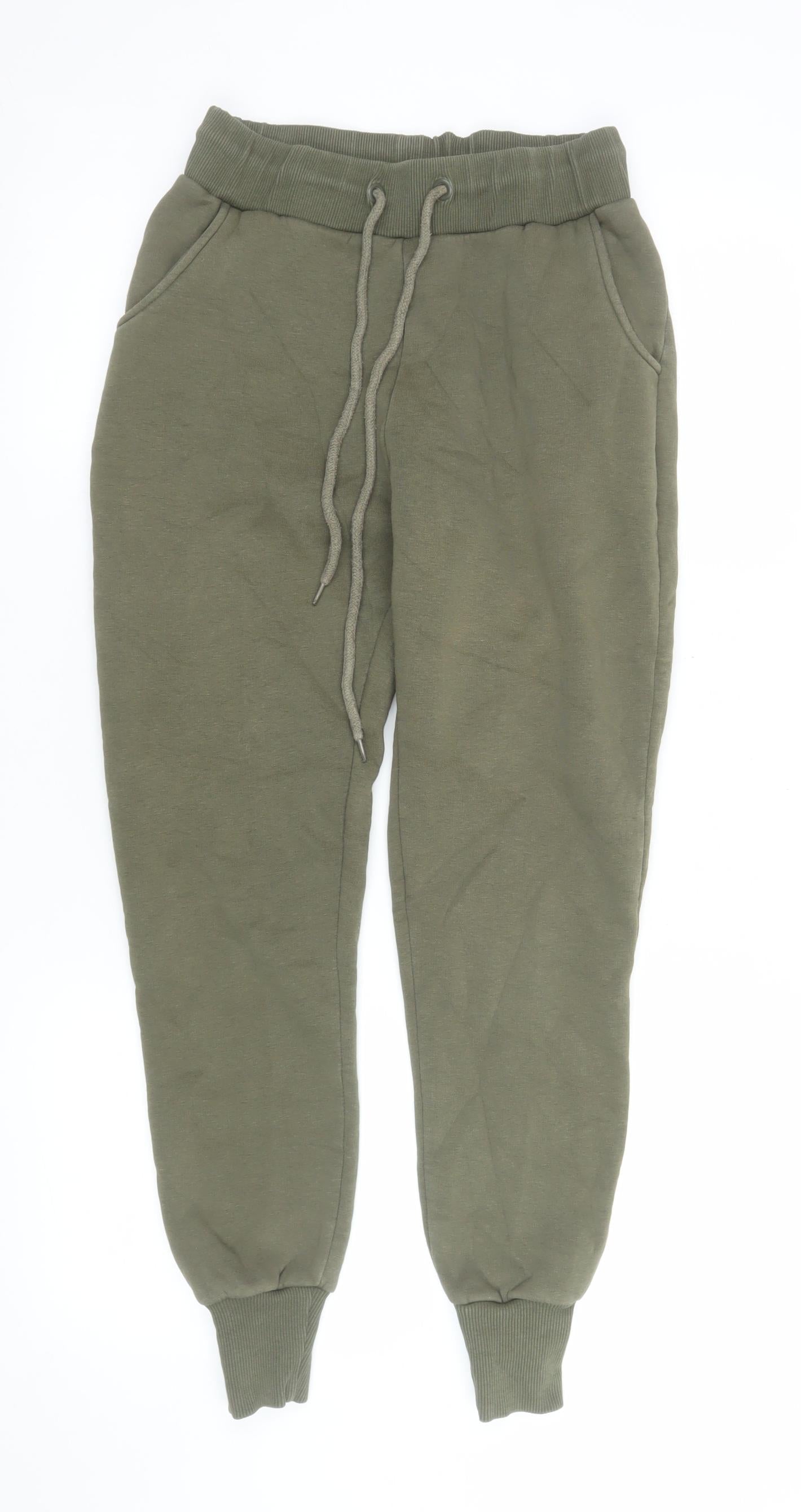 Mens UK Size S Glamify Regular Fit Jogger Green Trousers