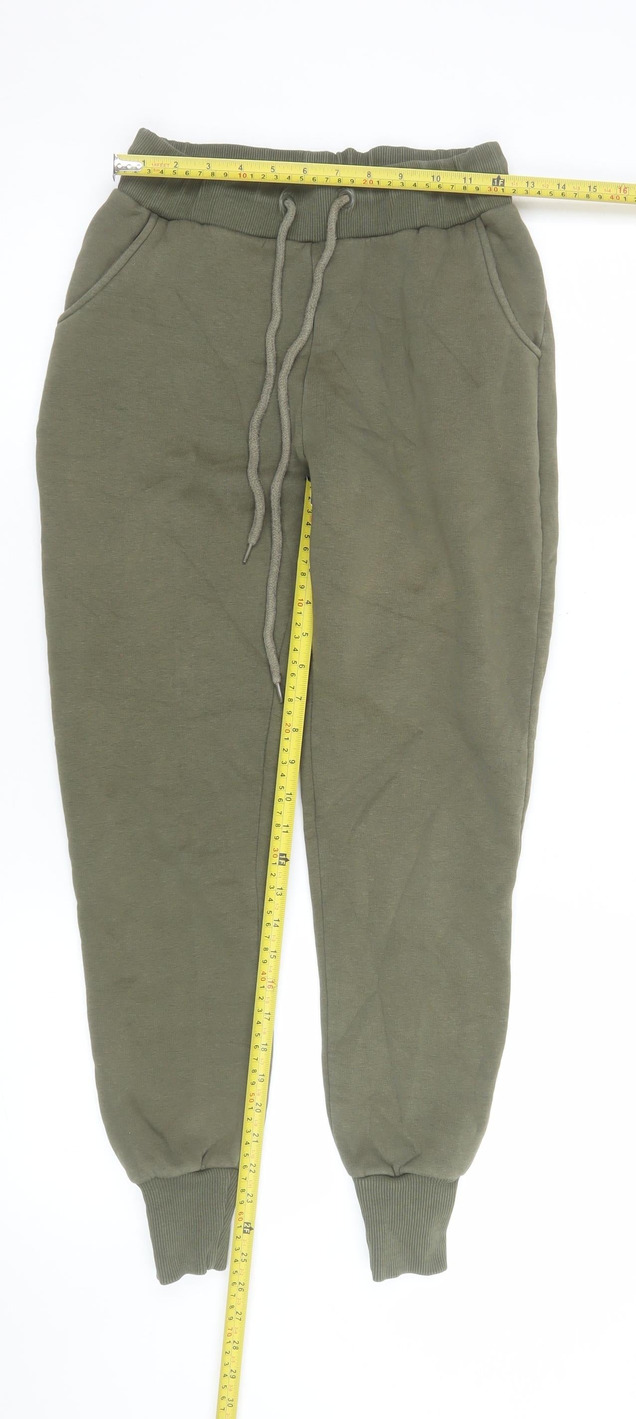 Mens UK Size S Glamify Regular Fit Jogger Green Trousers
