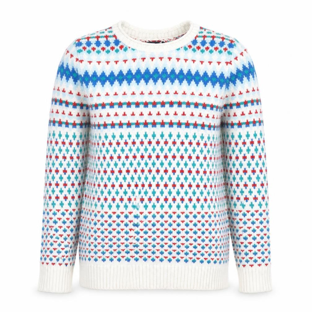 Mens UK Size S Lands' End Multicoloured Pullover Jumper