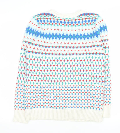 Mens UK Size S Lands' End Multicoloured Pullover Jumper