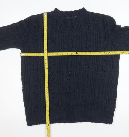 FatFace Women’s Blue Cable-Knit Pullover Jumper UK 10