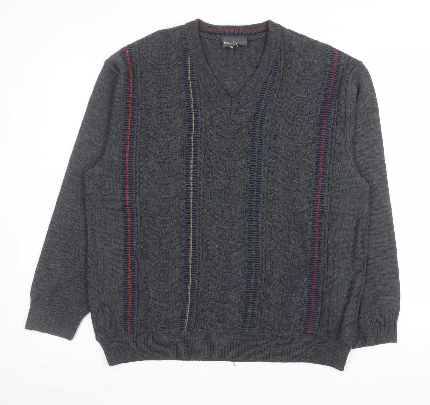 Mens UK Size L Peter Gribby Grey Pullover Jumper