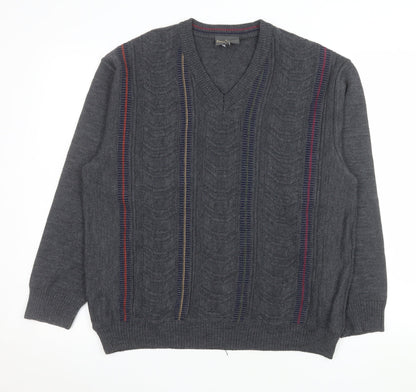 Mens UK Size L Peter Gribby Grey Pullover Jumper