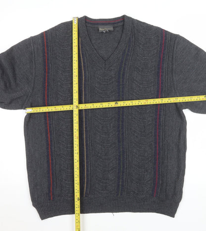 Mens UK Size L Peter Gribby Grey Pullover Jumper