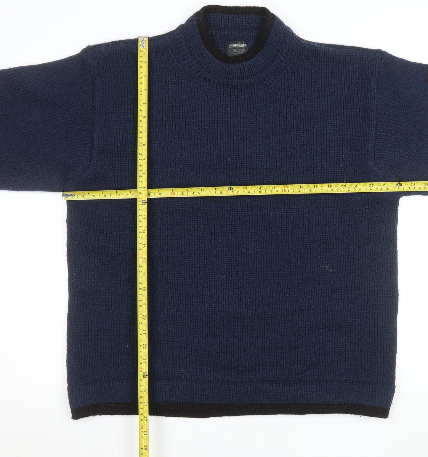Mens UK Size L Scotch & Soda Blue Pullover Jumper