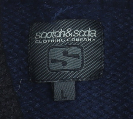 Mens UK Size L Scotch & Soda Blue Pullover Jumper
