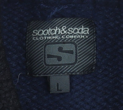 Mens UK Size L Scotch & Soda Blue Pullover Jumper