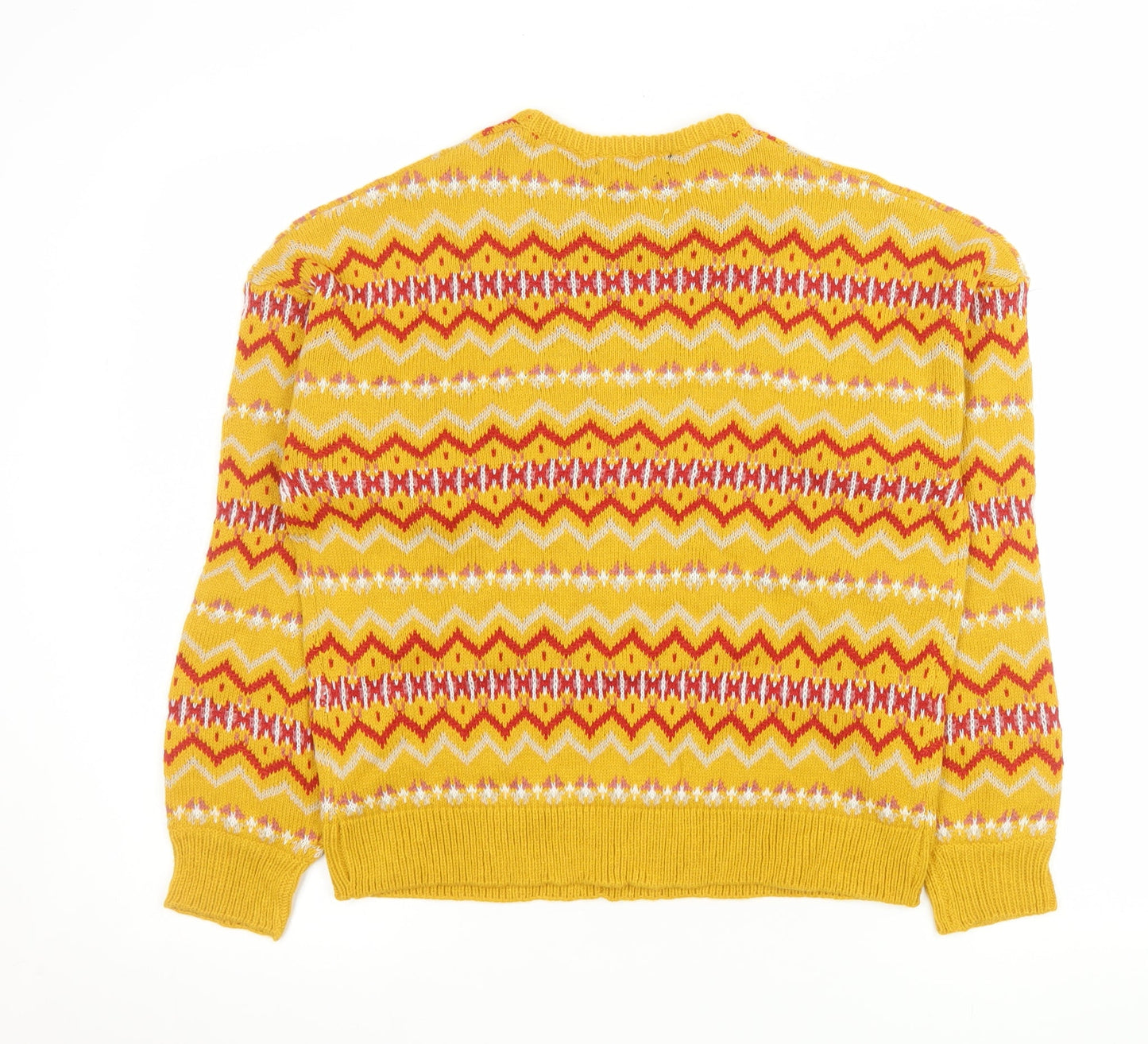 Womens UK Size XS Wednesday's Girl Yellow Pullover Jumper