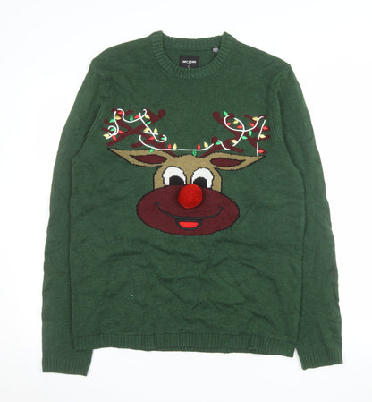 Mens UK Size M ONLY & SONS Green Pullover Jumper