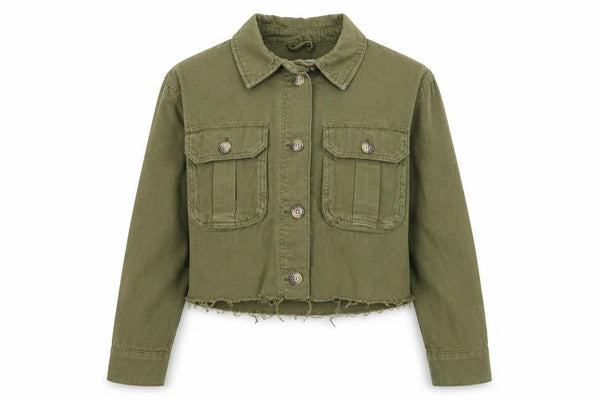 Womens UK Size S Topshop Green Military Jacket