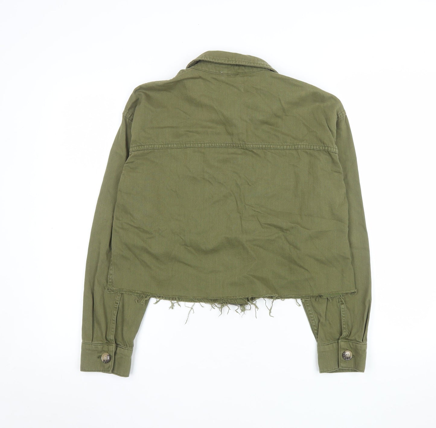 Womens UK Size S Topshop Green Military Jacket