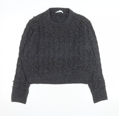 Womens UK Size M Primark Grey Pullover Jumper