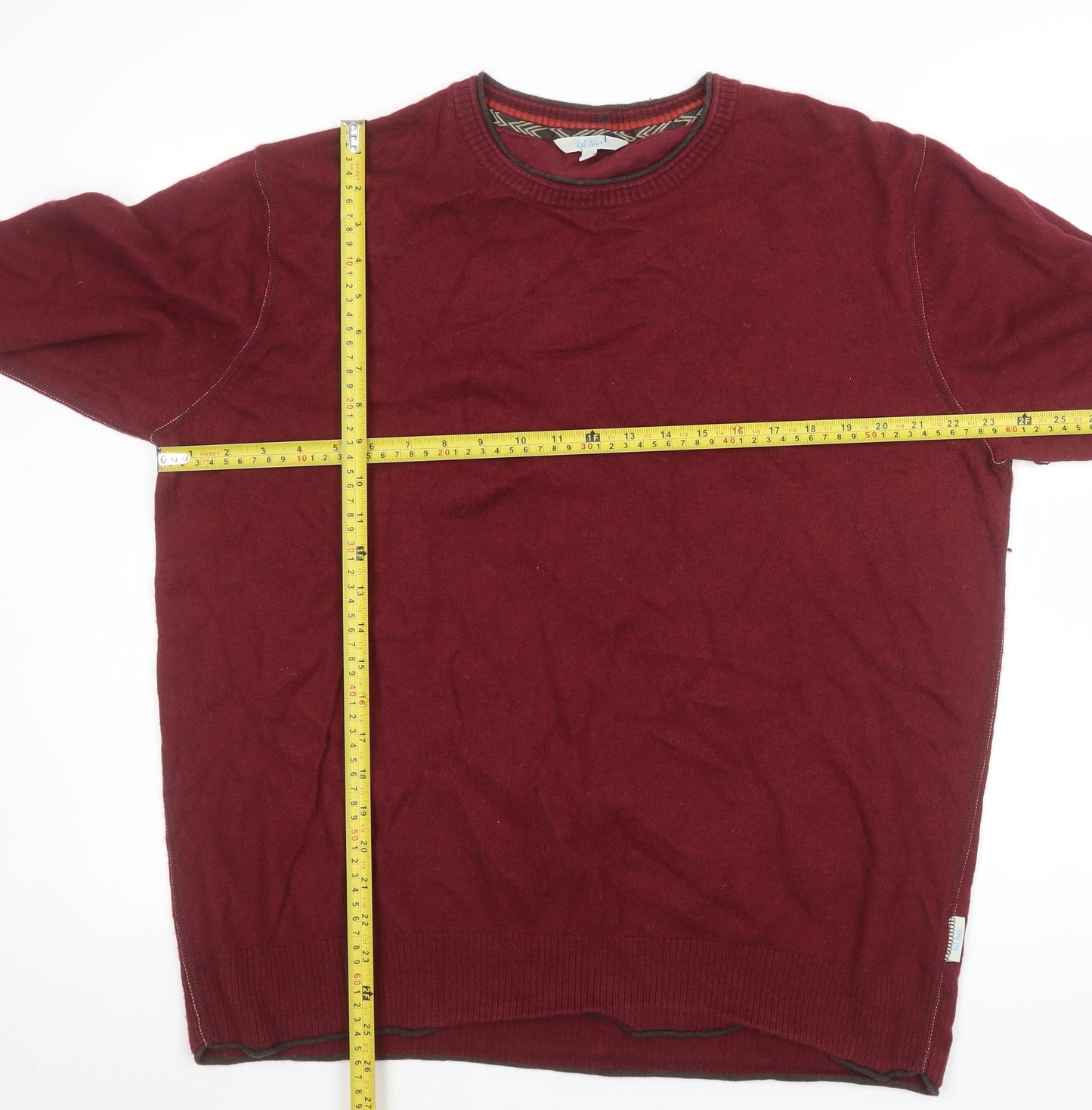Mens UK Size XL Fat Face Red Pullover Jumper