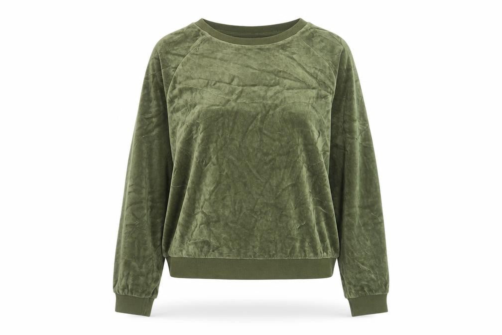 Gap Women’s Green Velour Pullover Sweatshirt L