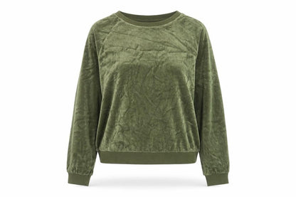 Gap Women’s Green Velour Pullover Sweatshirt L