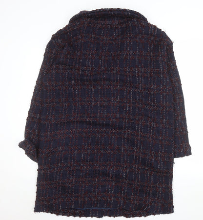Phase Eight Women’s Blue Checked Tweed Blazer Jacket Size 14