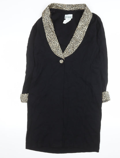Womens UK Size 8 Petite Perceptions Black Overcoat