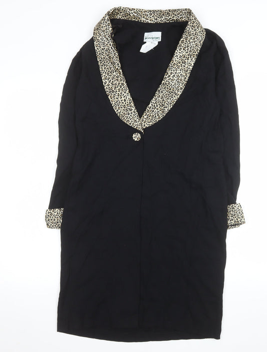 Womens UK Size 8 Petite Perceptions Black Overcoat