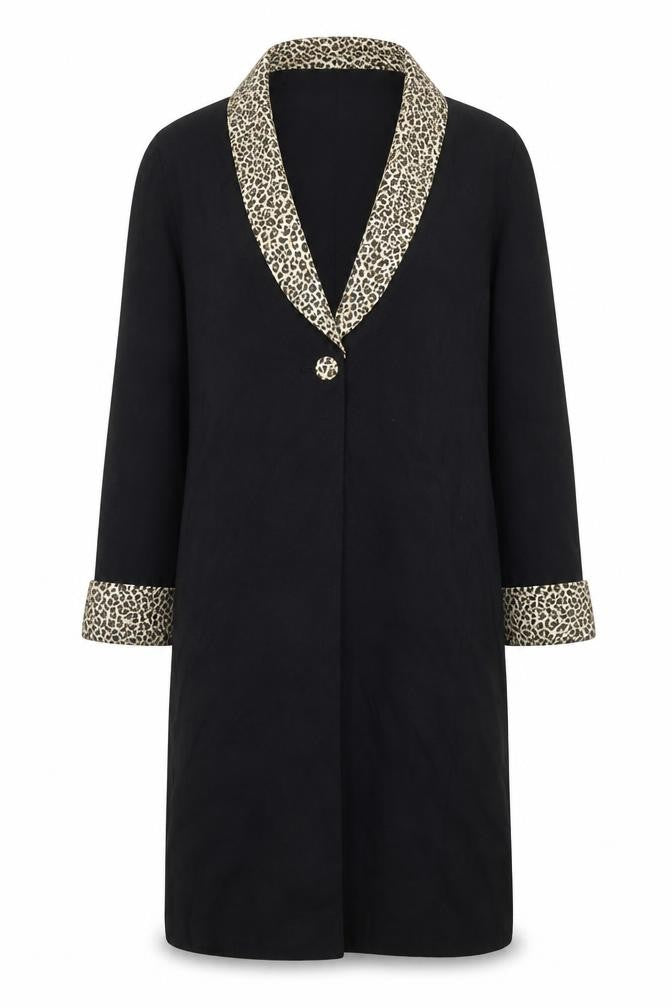Womens UK Size 8 Petite Perceptions Black Overcoat