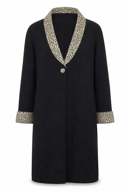 Womens UK Size 8 Petite Perceptions Black Overcoat