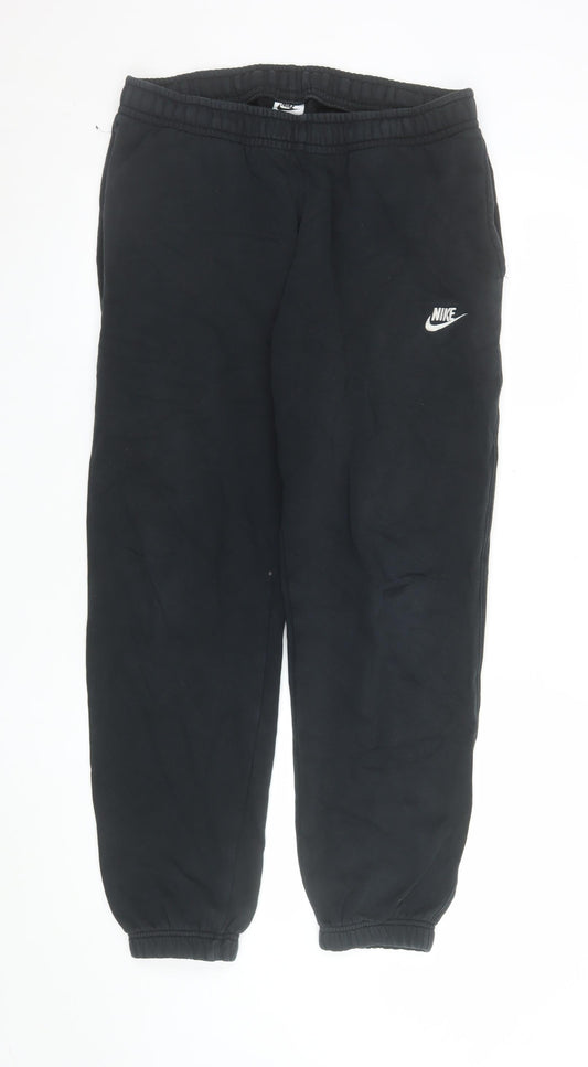 Mens UK Size M Nike Regular Fit Jogger Black Trousers