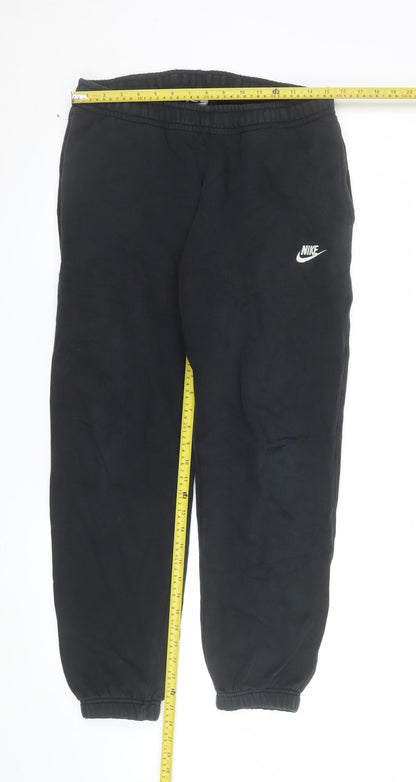 Mens UK Size M Nike Regular Fit Jogger Black Trousers