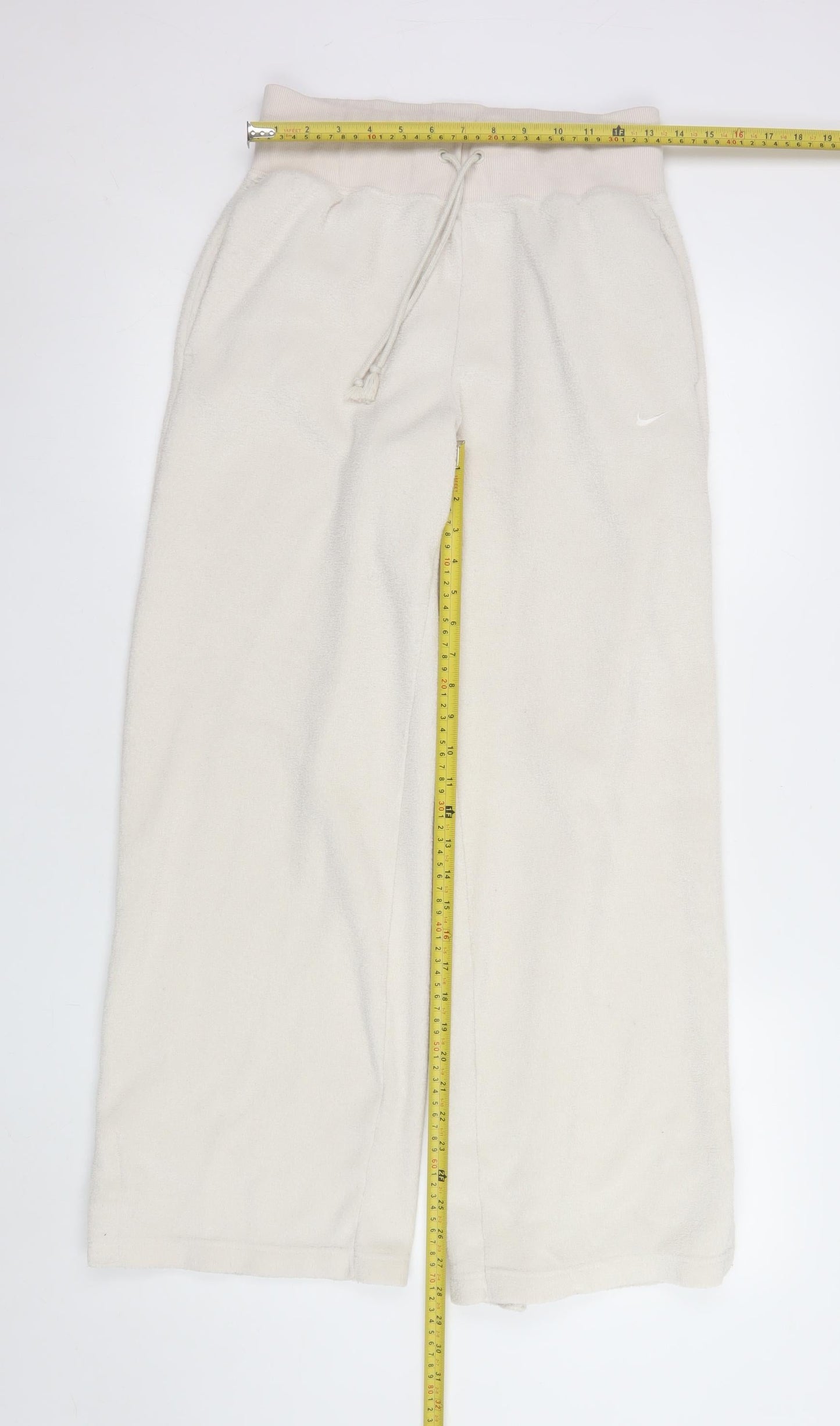 Womens UK Size S Nike Relaxed Fit Sweatpants Beige Trousers