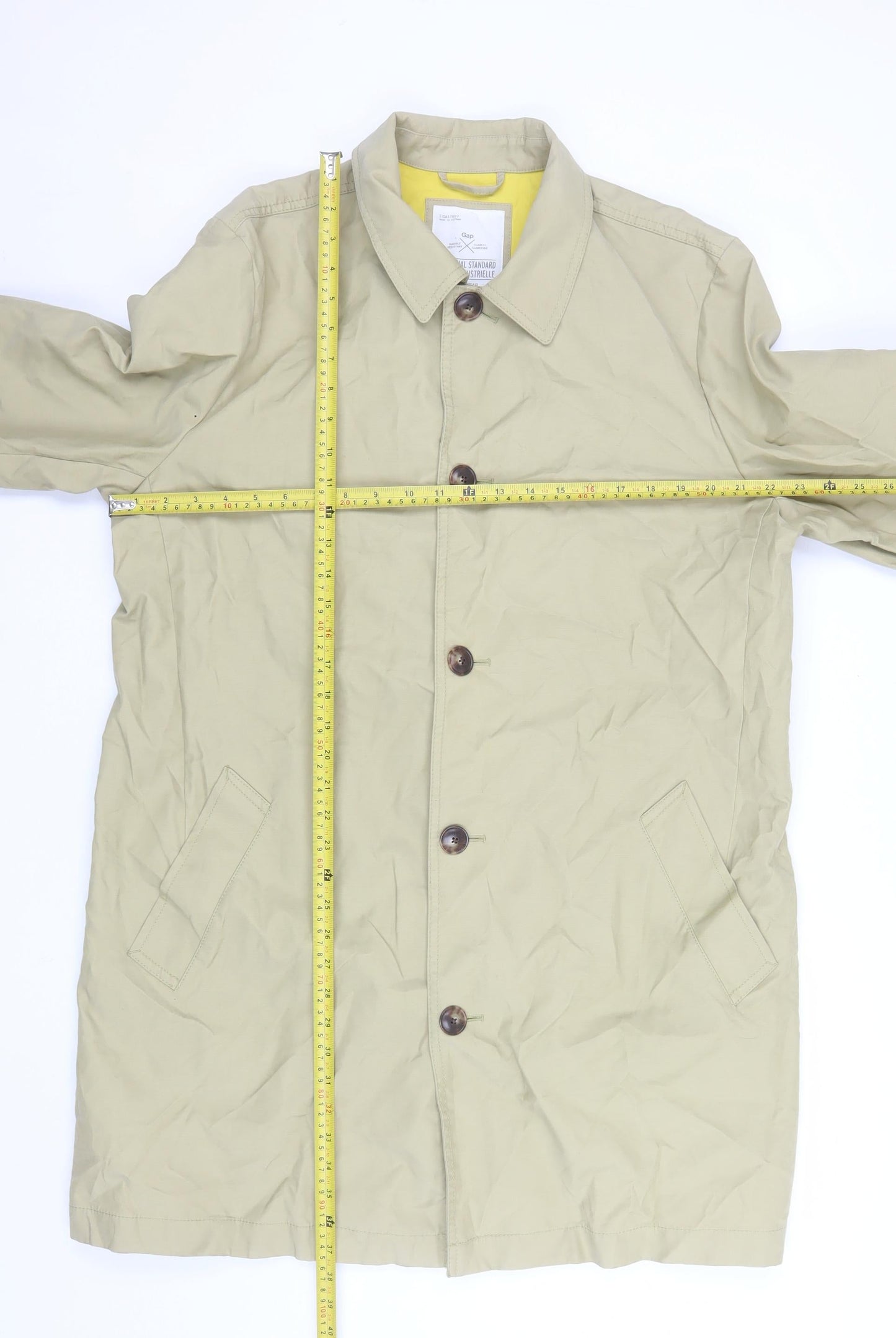 Mens UK Size XL Gap Beige Overcoat