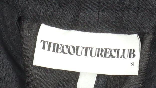 Womens UK Size S The Couture Club Relaxed Fit Cargo Black Trousers