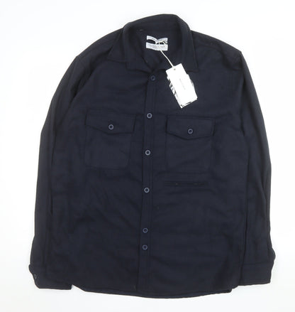 Mens UK Size L Bellfield Blue Basic Jacket