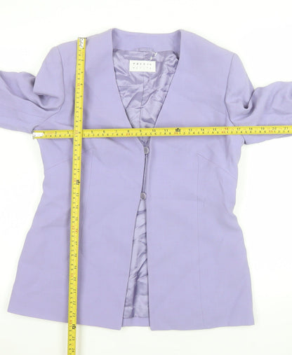 Precis Petite Women's Purple Wool Blend Lined Blazer Size 12
