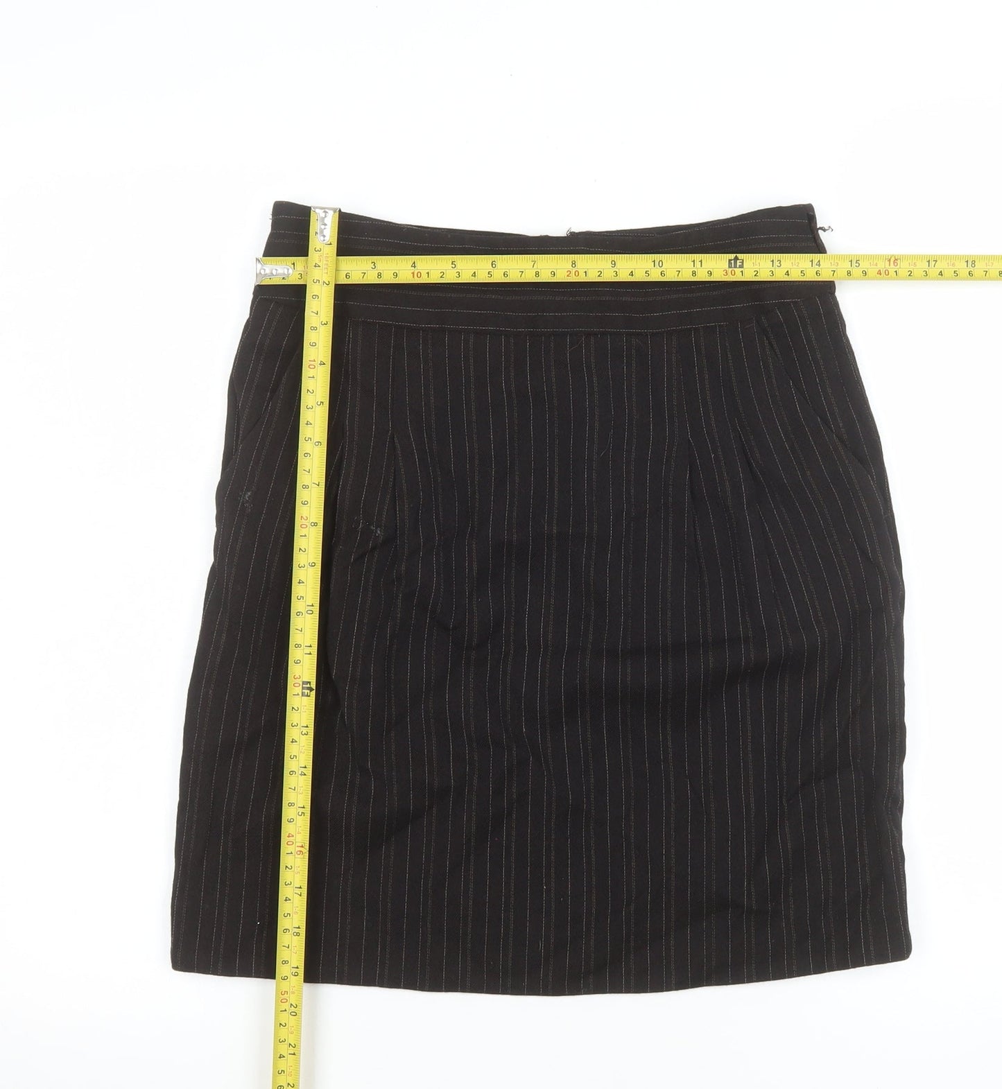 Womens UK Size 8 Jigsaw Straight & Pencil Twill Skirt