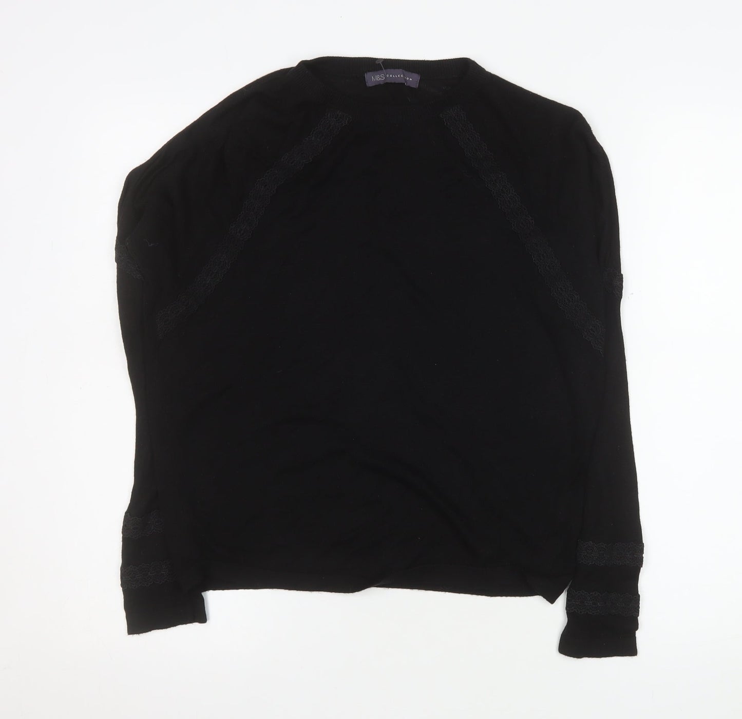 Womens UK Size S Marks and Spencer Black Basic Blouse