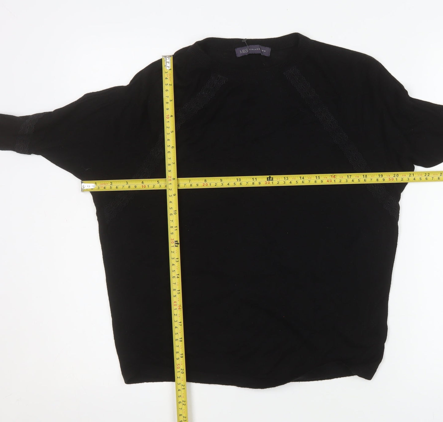 Womens UK Size S Marks and Spencer Black Basic Blouse