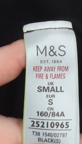 Womens UK Size S Marks and Spencer Black Basic Blouse