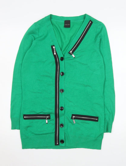 Womens UK Size 10/12 Madeleine Green Cardigan Jumper