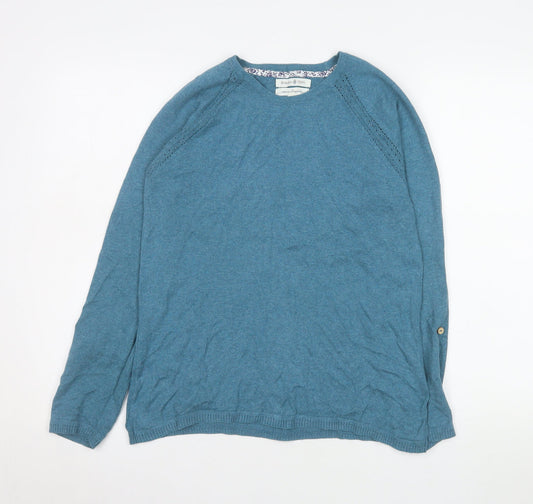 Womens UK Size 12 Beacon Cove Blue Pullover Jumper