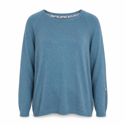 Womens UK Size 12 Beacon Cove Blue Pullover Jumper