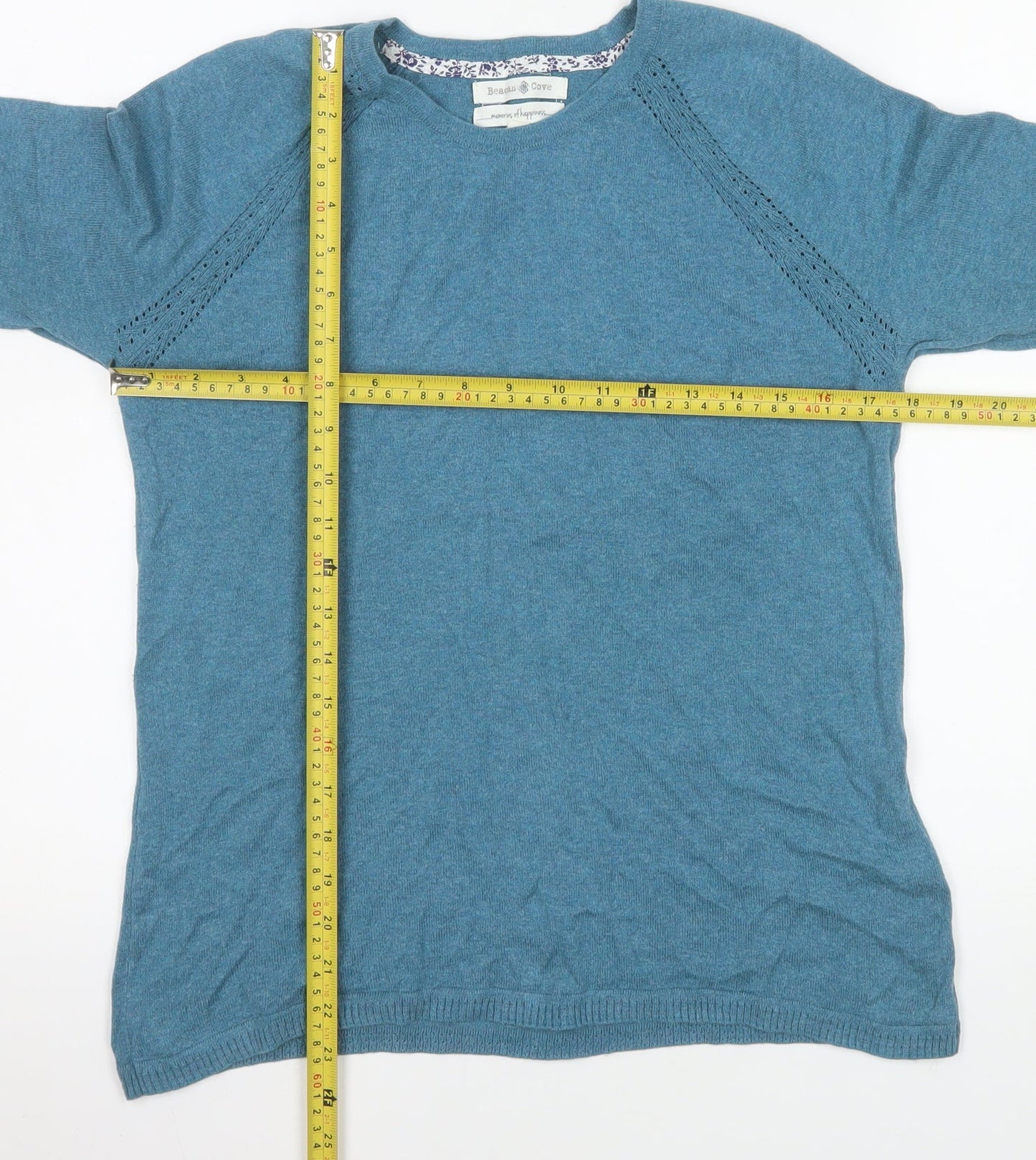 Womens UK Size 12 Beacon Cove Blue Pullover Jumper