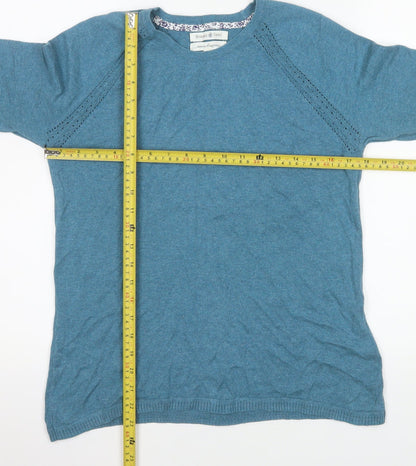 Womens UK Size 12 Beacon Cove Blue Pullover Jumper