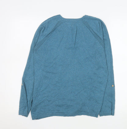 Womens UK Size 12 Beacon Cove Blue Pullover Jumper