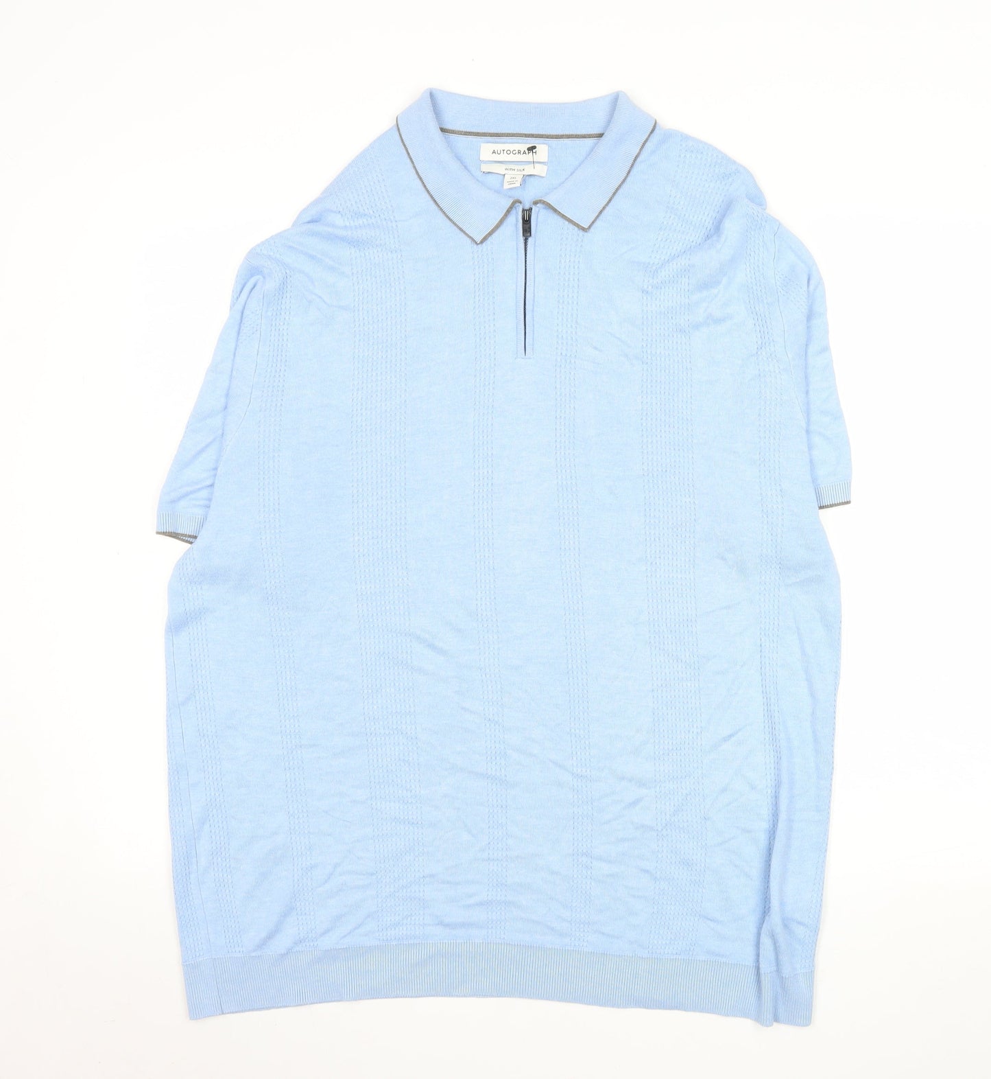 Mens UK Size 2XL Marks and Spencer Viscose Blend Polo Shirt