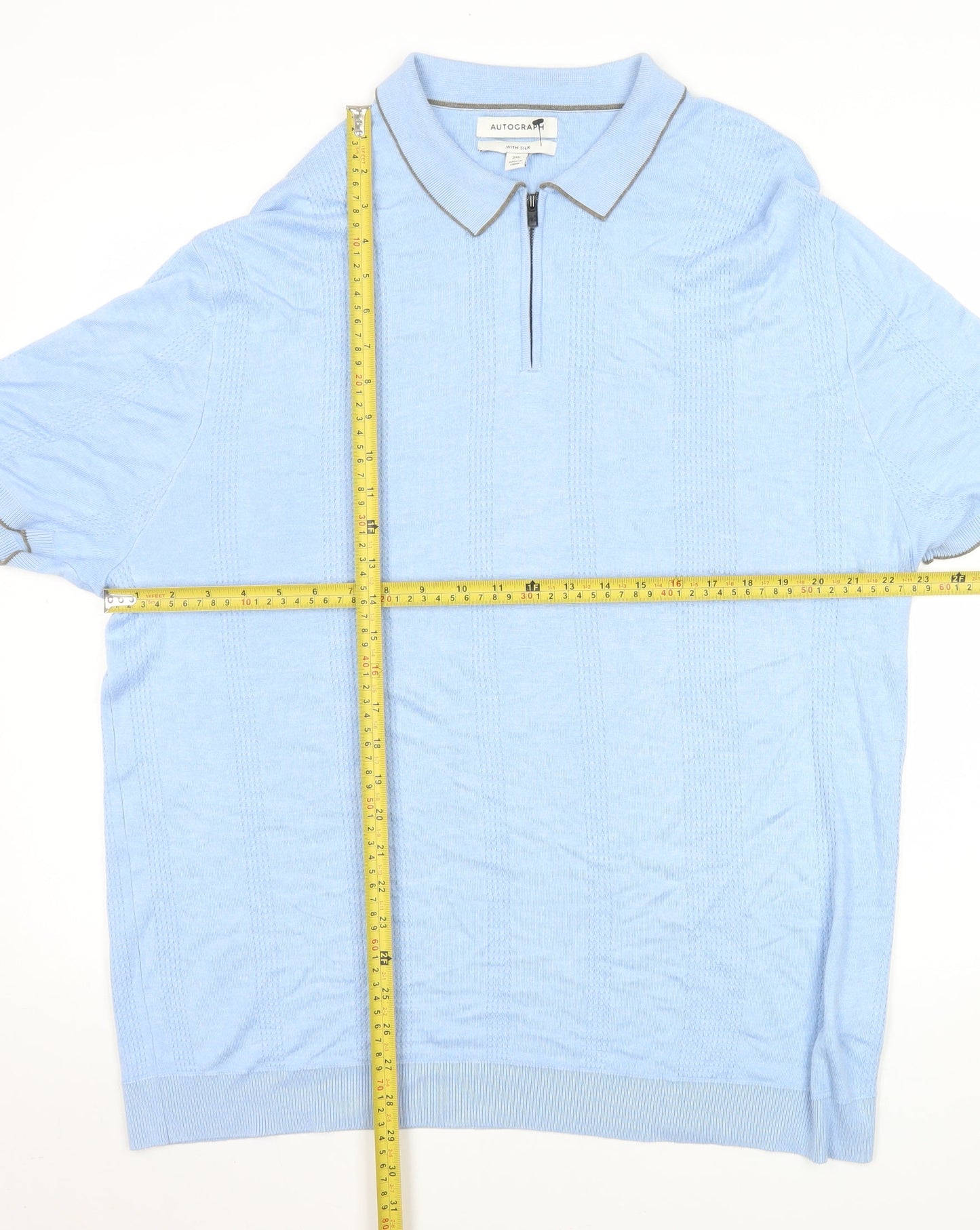 Mens UK Size 2XL Marks and Spencer Viscose Blend Polo Shirt