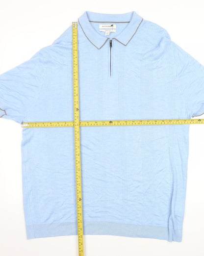 Mens UK Size 2XL Marks and Spencer Viscose Blend Polo Shirt