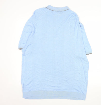 Mens UK Size 2XL Marks and Spencer Viscose Blend Polo Shirt