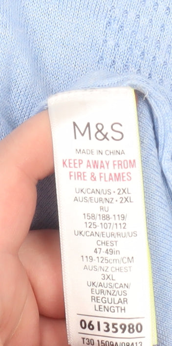 Mens UK Size 2XL Marks and Spencer Viscose Blend Polo Shirt