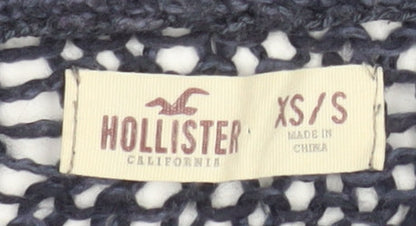 Womens UK Size XS Hollister Blue Cardigan Jumper