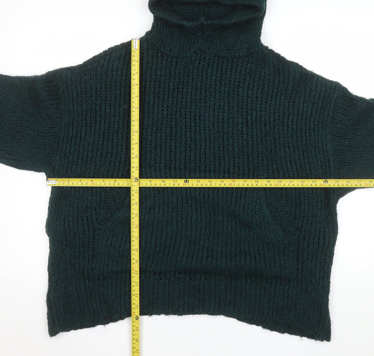 Mens UK Size S Zara Green Pullover Jumper